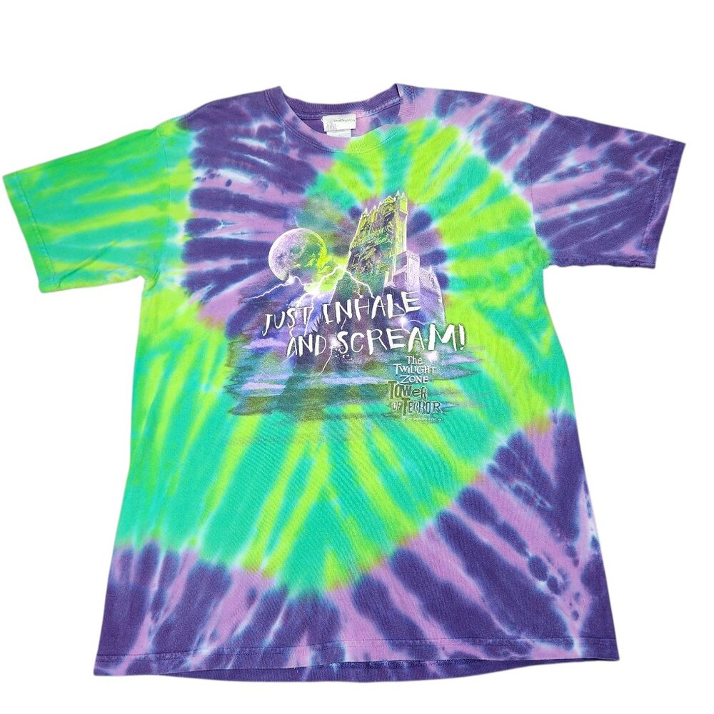 Walt Disney World Twilight Zone Tower of Terror T-Shirt Medium Tie Dye